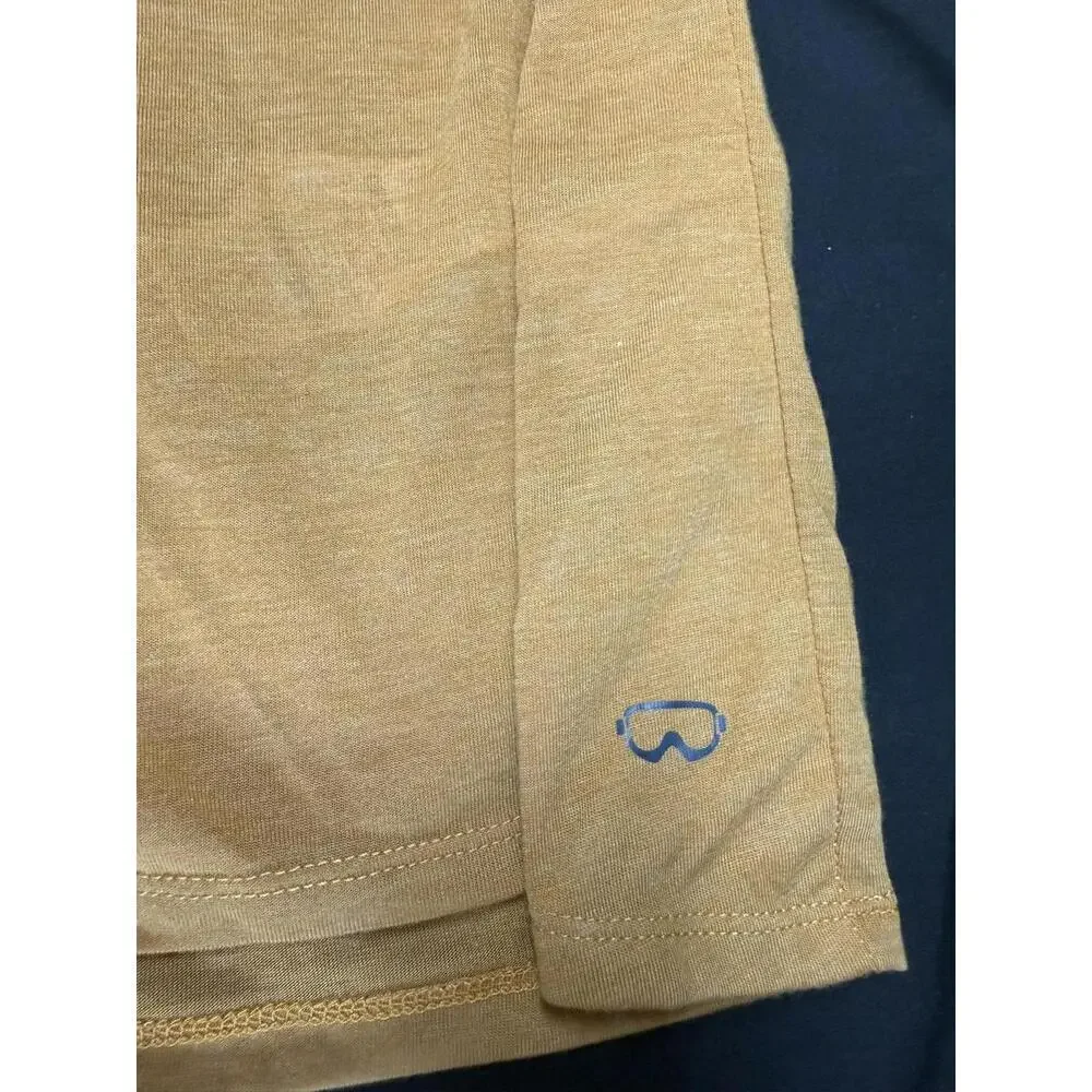 Leatt Shirt Mens Small Brown Suede Jersey MTB Gravity‎ 2.0 Long Sleeve Cycling